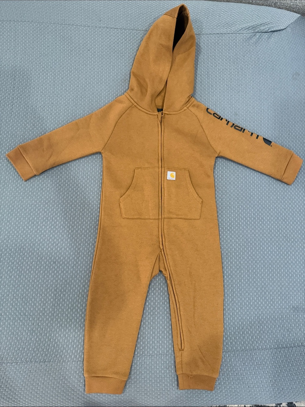 Carhartt Kids Hooded One-Piece Zip Romper and Burts Bees romper lot/ bundle